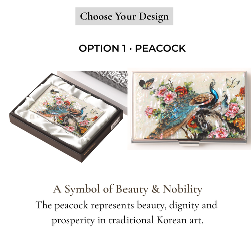 Korean Mother-of-Pearl Business Card Holder Gift Set