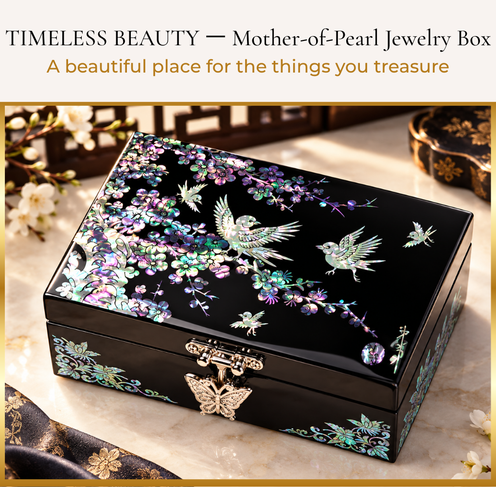 Korean Traditional Najeon Mother-of-Pearl Jewelry Box