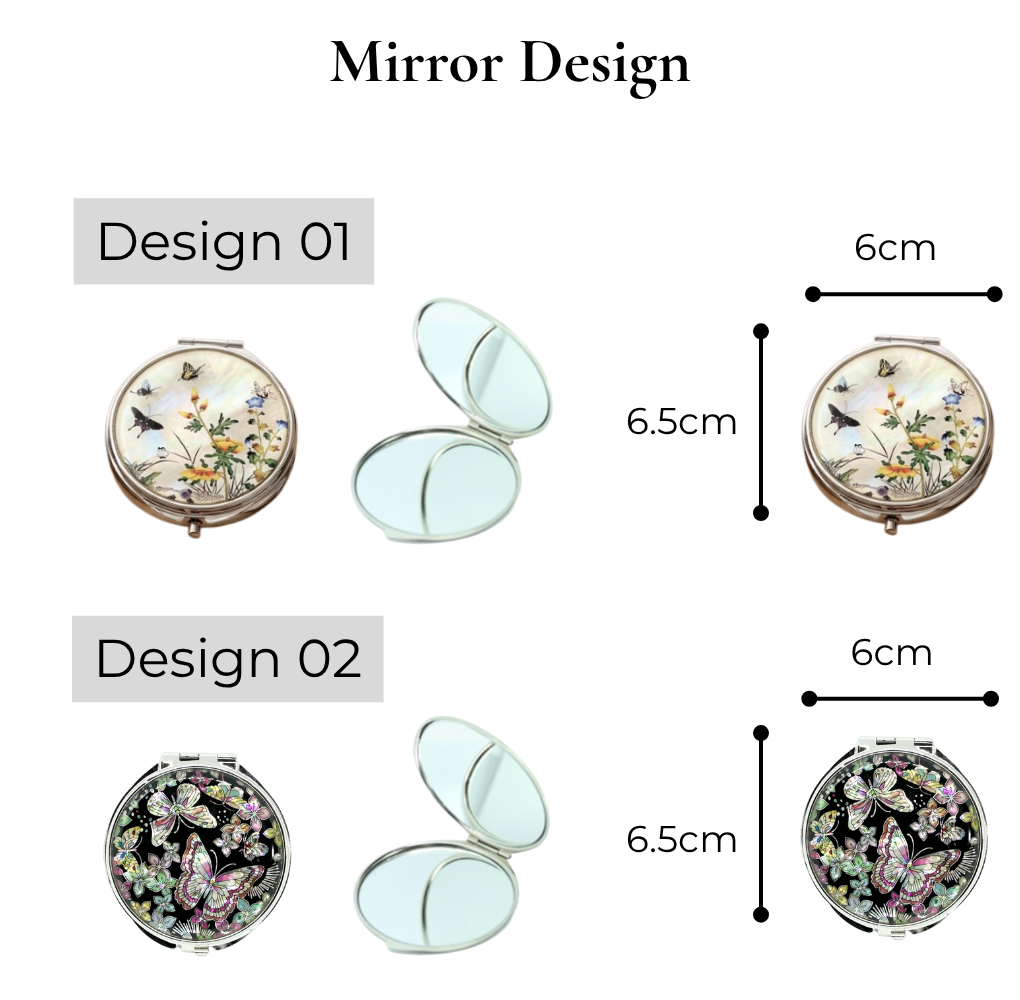 Korean Mother-of-Pearl Gift Set – Mirror, Pouch & Bojagi Wrapping