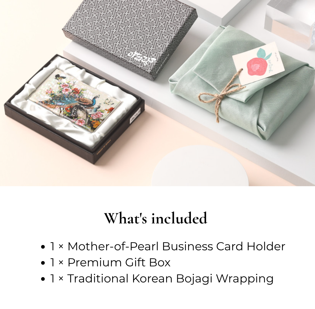 Korean Mother-of-Pearl Business Card Holder Gift Set