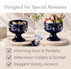 Korean Heritage Dessert Gift Set – Dessert Cup, Spoon & Bojagi Wrapping