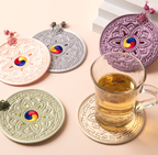 Taegeuk Korean Tea Coaster Gift Set – Handmade in Korea
