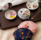 Korean Mother-of-Pearl Pill & Jewelry Case Gift Set – Pouch & Bojagi Wrapping