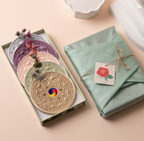 Taegeuk Korean Tea Coaster Gift Set – Handmade in Korea