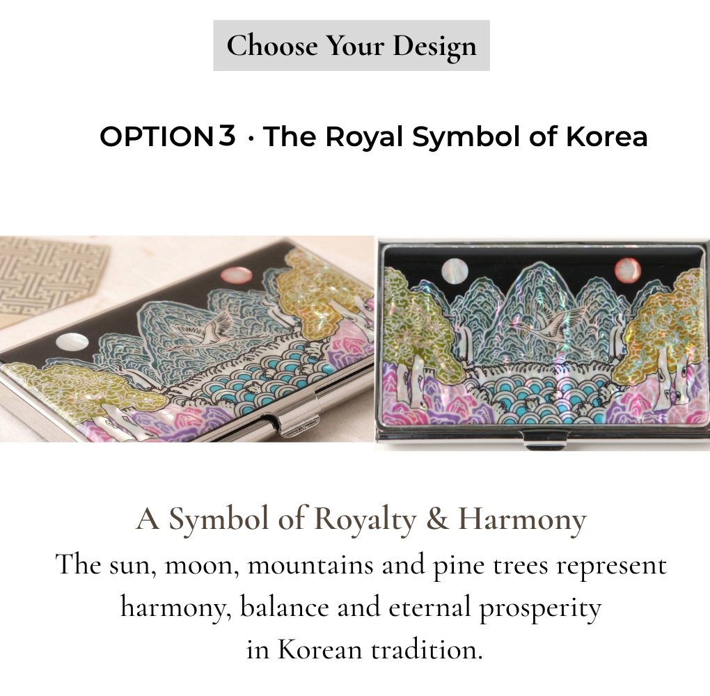 Korean Mother-of-Pearl Business Card Holder Gift Set