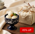 Korean Heritage Dessert Gift Set – Dessert Cup, Spoon & Bojagi Wrapping